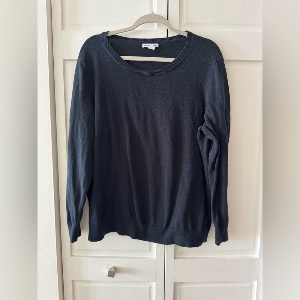 Amazon Essentials Navy Crewneck Sweater XXL Cotton Modal Blend